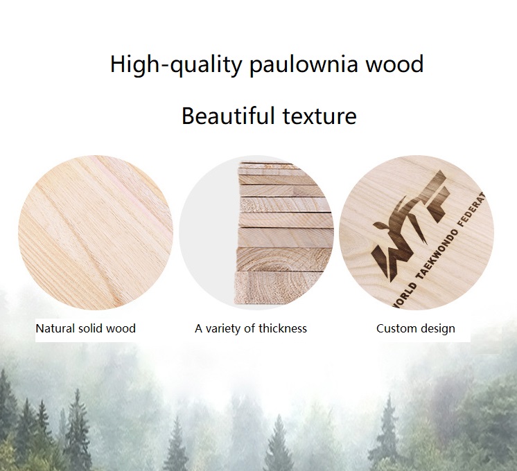 Taekwondo Breaking Wood Boards 225*300MM Customized For Sport Performance