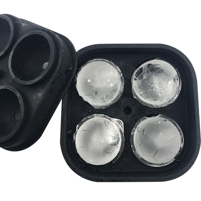 Amazon Best Selling Wholesale Make Your Own Soccer Ball Football Shape Silicone Ice Cream Ice Cube Mould