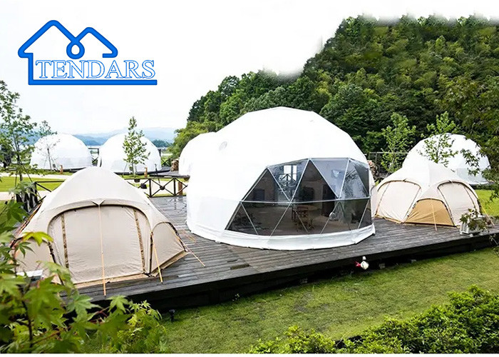 Eco-Friendly Comfortable Customized Amenities Glamping Hotel Geodesic Dome Tent For Sale
