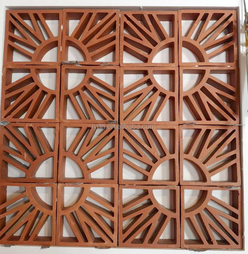 800 Centigrade Heat Insulation Hollow Perforated Clay Bricks for Garden Wall Decorative Construction