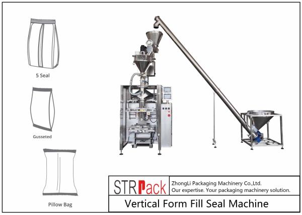 Coffee Powder Vertical Automatic Packing Machine 50 Bags/min Auger Filling