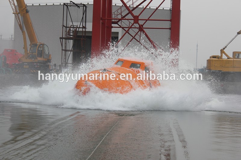 Marine totally enclosed fiberglass lifeboat for sale