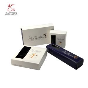 Custom Printed Foldable Paper Box , Chocolate Boxes With Inserts