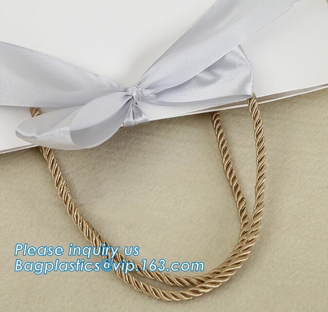 Flower carrier bag with different color customized pot plants kraft paper bag with handle,stamping logo fancy paper flow