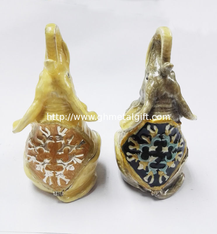 elephant trinket box alloy jewelry box home decoration jewelry box
