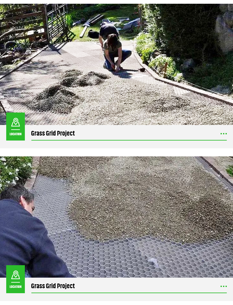 Modern Design Style Green Honey Gravel Stabilisation Grid 6 Quantity per square meter