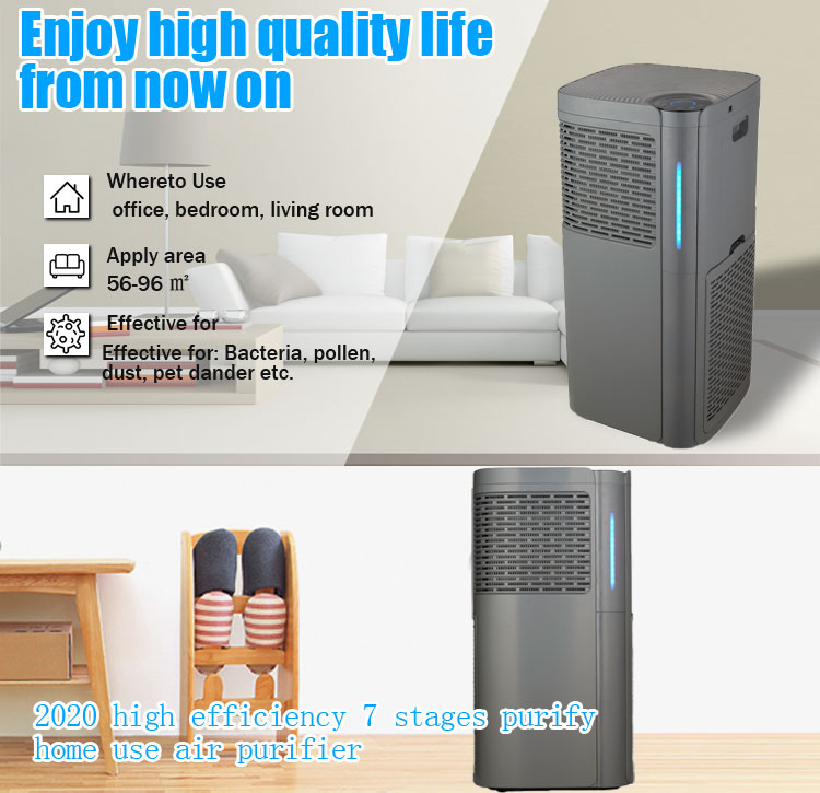 Homefish OEM Luftreiniger Tuya WIFI Air Cleaner H13 HEPA Air Purifiers CADR 980m3/h Air Purifiers for Home Large Room