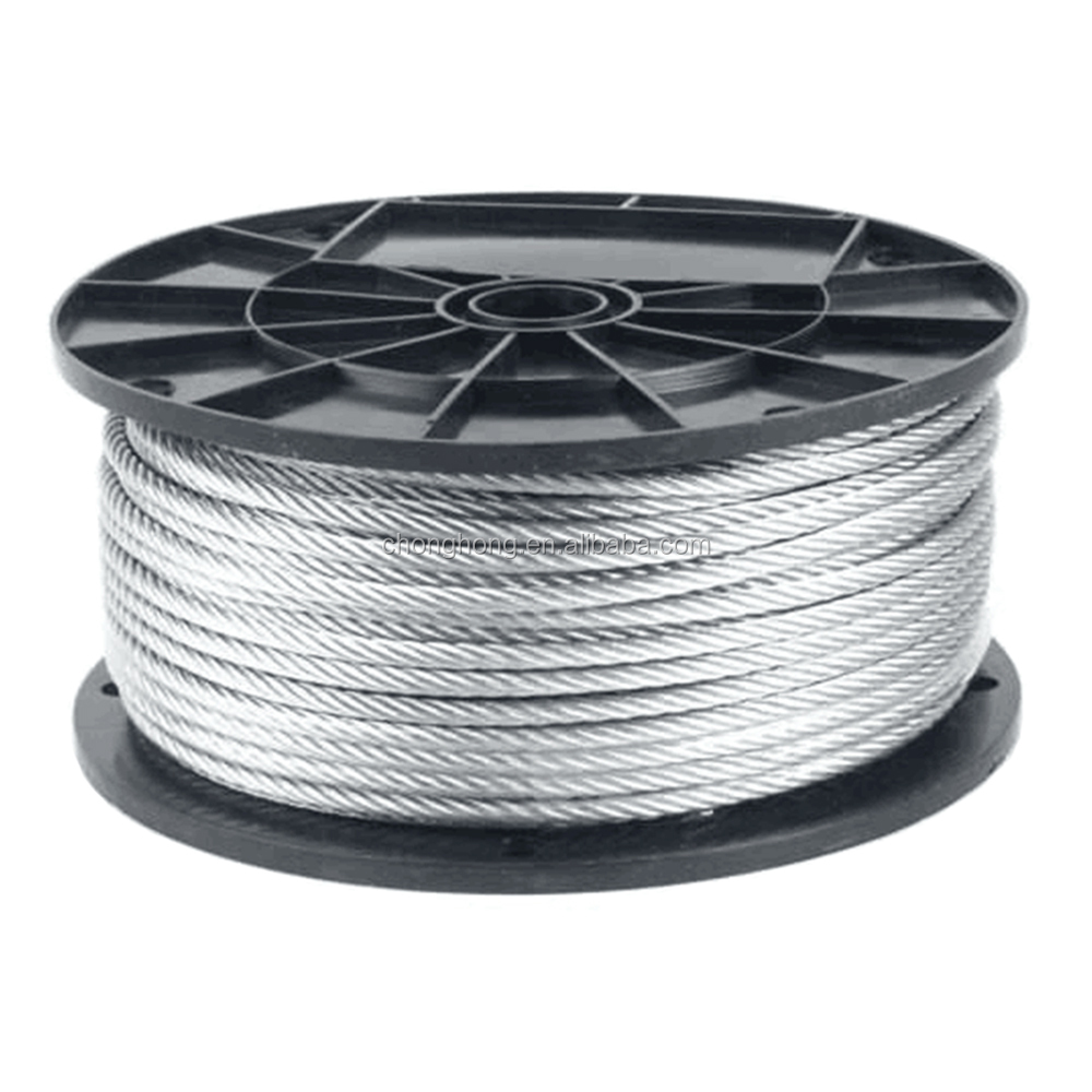 500ft Galvanized Aircraft Cable 500ft Plastic Reels for Cold Heading Steel OEM