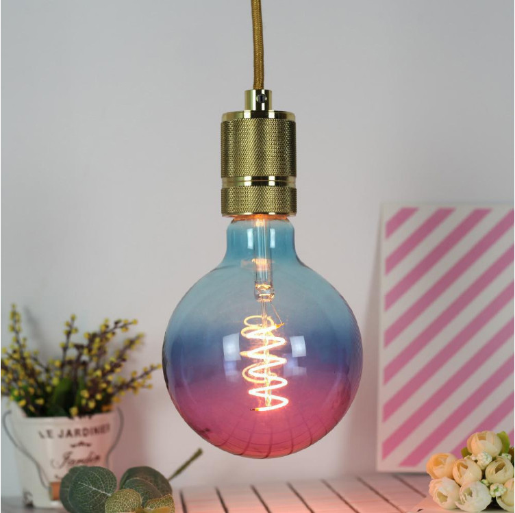 2700K G125 Colored Edison Bulbs E27 6W Dimmable Vintage LED Light Bulbs