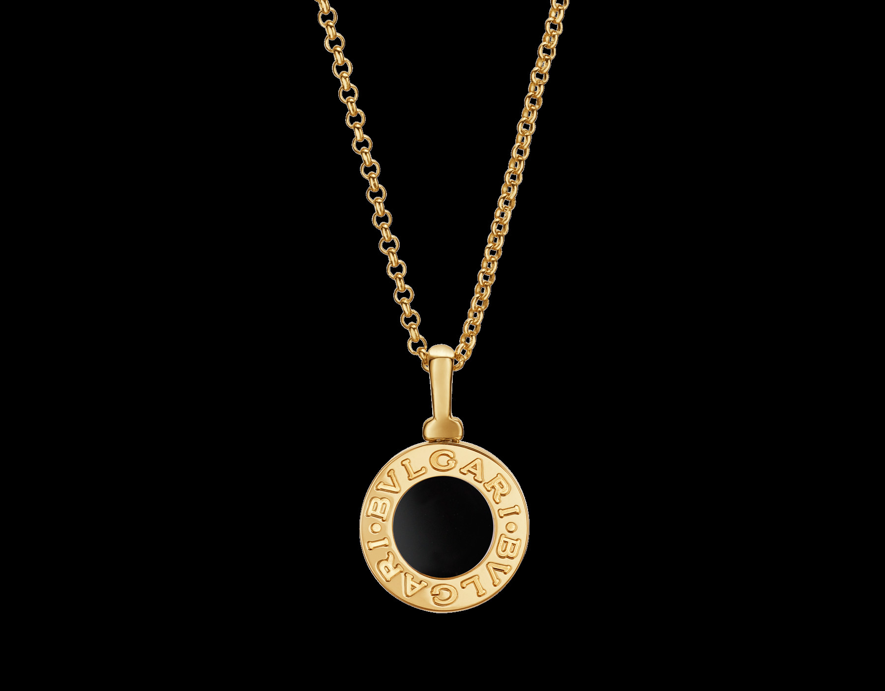 necklace with 18 kt yellow gold with onyx from Jsely jewelry factory