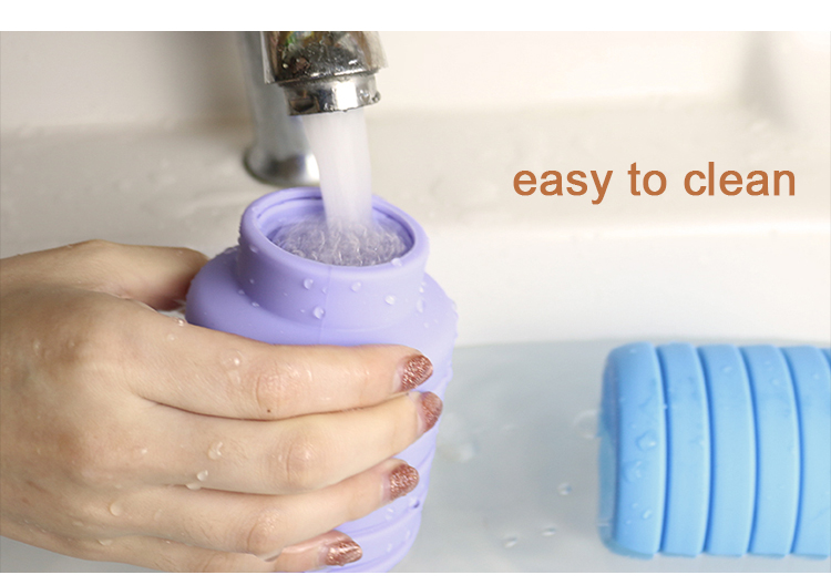 Outdoor Silicone Drink Bottle , Collapsible Water Bottle For Camping