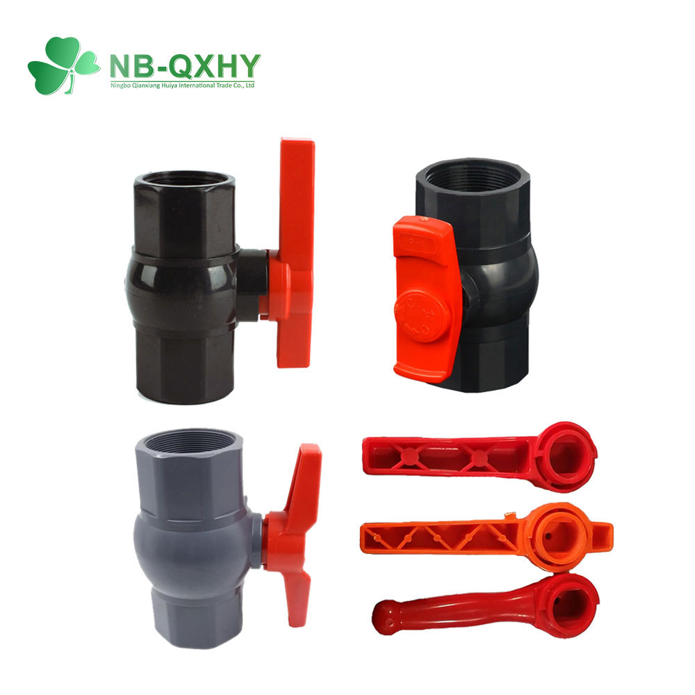 PVC UPVC CPVC Valve DIN ANSI BS JIS Plastic Bottom Butterfly Foot Check True Double Single Union Compact Ball Valve for Water Supply