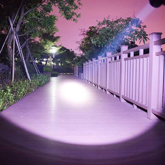 Commercial 460Lm Rechargeable LED Flashlight With Knife 6 Modes Diving