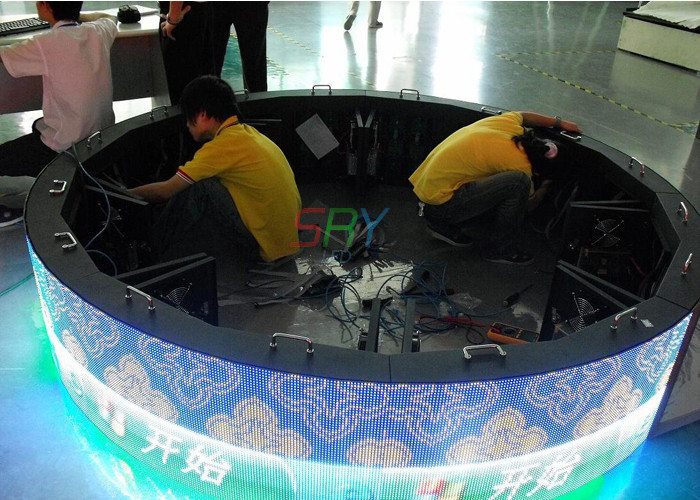 10mm Round Curved LED Screens , High Brightness Outdoor Full Color LED Display