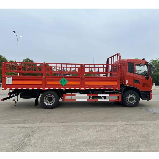 90km/H 4x2 12Tons Load Gas Cylinder Transport Truck With Hydraulic Lift Gate