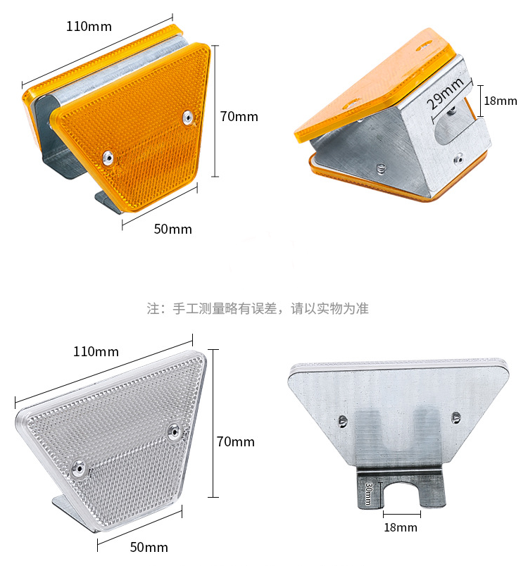 Highway Guardrail V Type Reflector PVC Safety Warning Post For Traffic Control