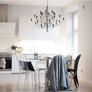 E14 Plated Chrome Branch Pendant Light Hardware Plating