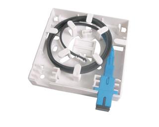 2 Ports FTTH 86*86 Fiber Optic Faceplate ABS plastic