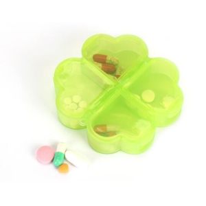 Portable Creative style foldable travel plastic cup with pill case, Random color