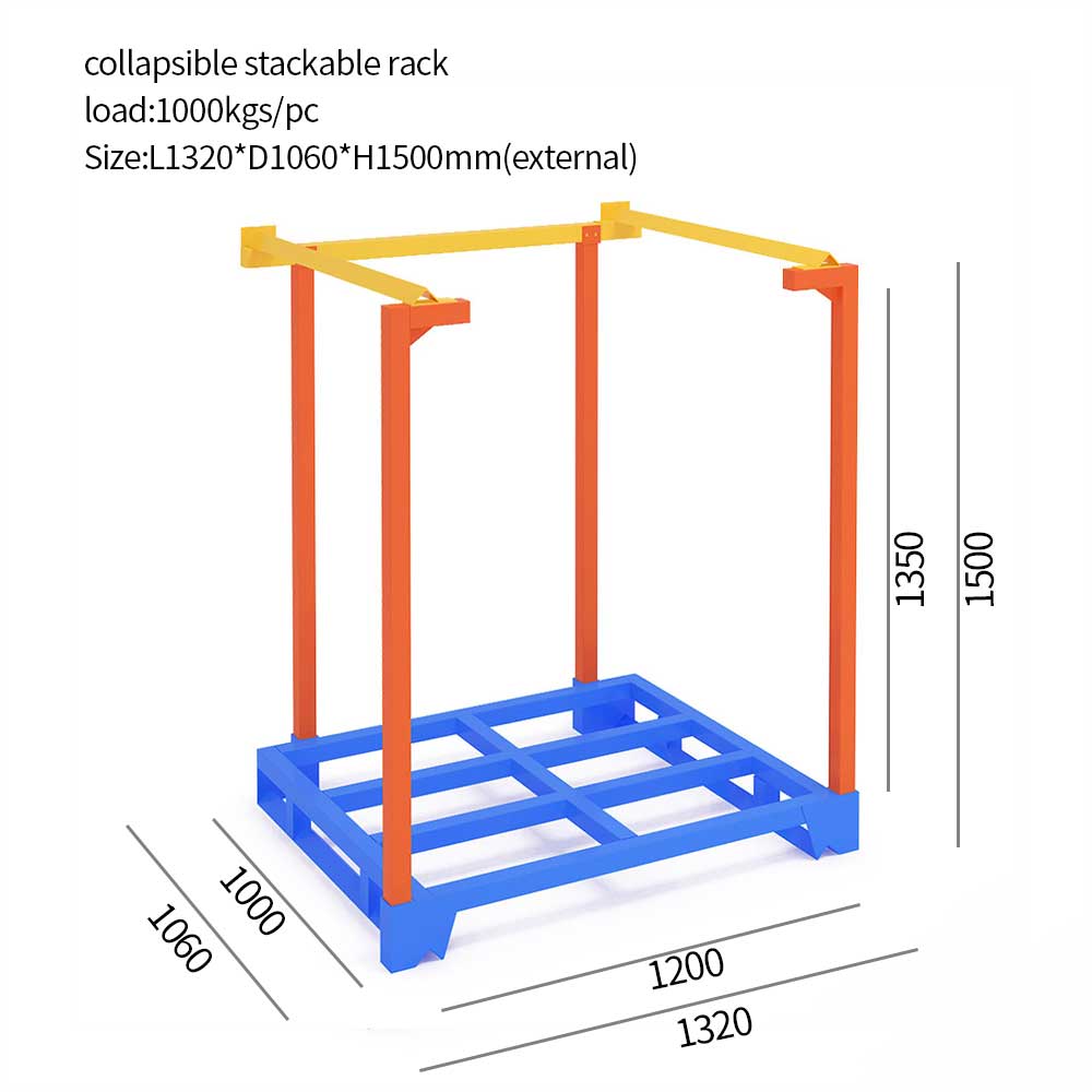 Scale Heavy Duty Collapsible Storage Stackable Rack Powder Coating or Galvanized Finish