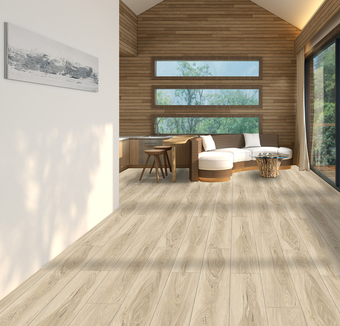 Oak Look Stone Plastic Composite Vinyl SPC Flooring Impact Resistance GKBM GL-W7216-1