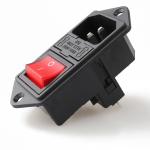 C13 C14 Ac Male Socket Panel Mount 110v Ac Power Connector LZ-14-F14 10A 250V