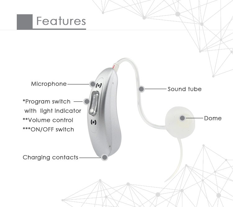 14mm Completely In Canal Hearing Aids 40dB Tiny Hearing Amplifiers