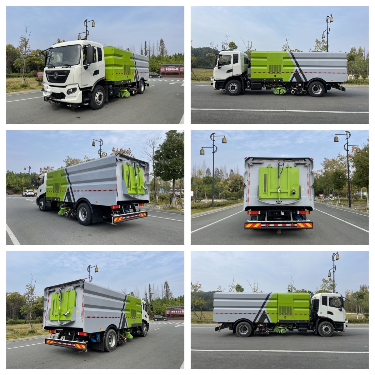 Powerful Street Sweeping Truck Road Cleaner Truck Diesel Fuel Type