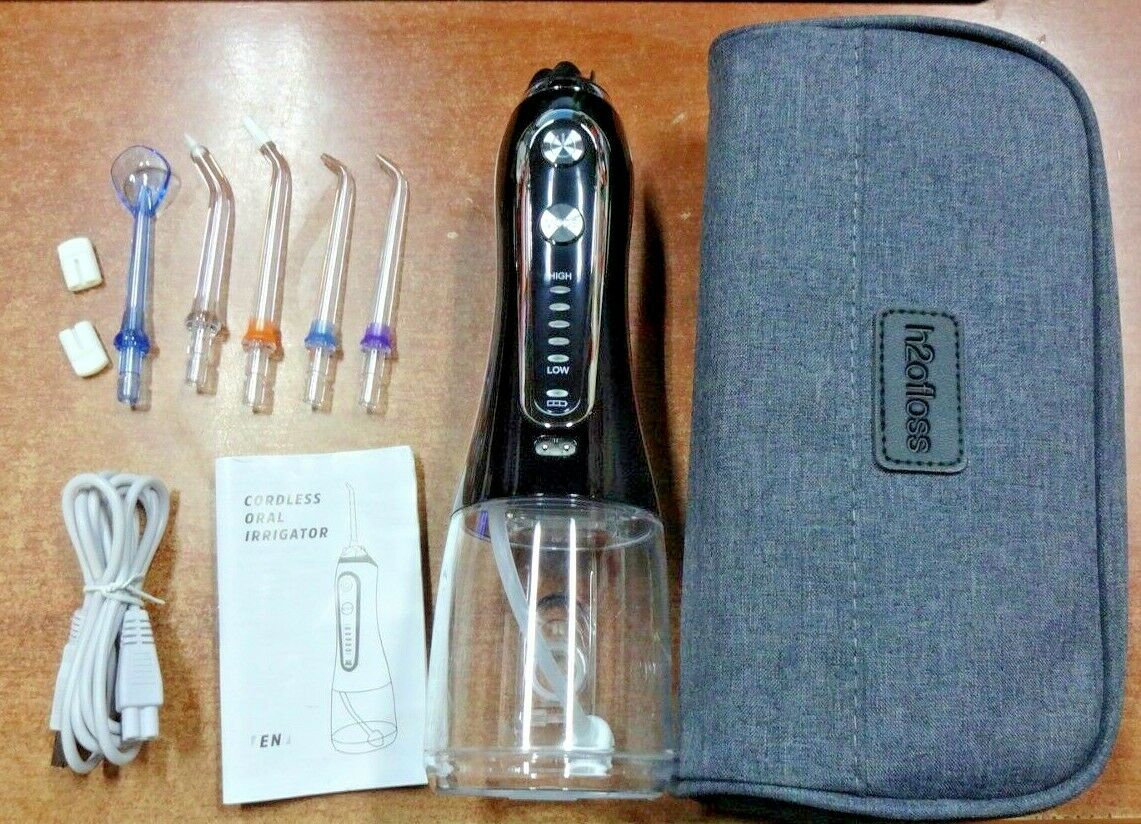 ROHS Approved Cordless Select Water Flosser 5V 1A With 6 Replacement Tips