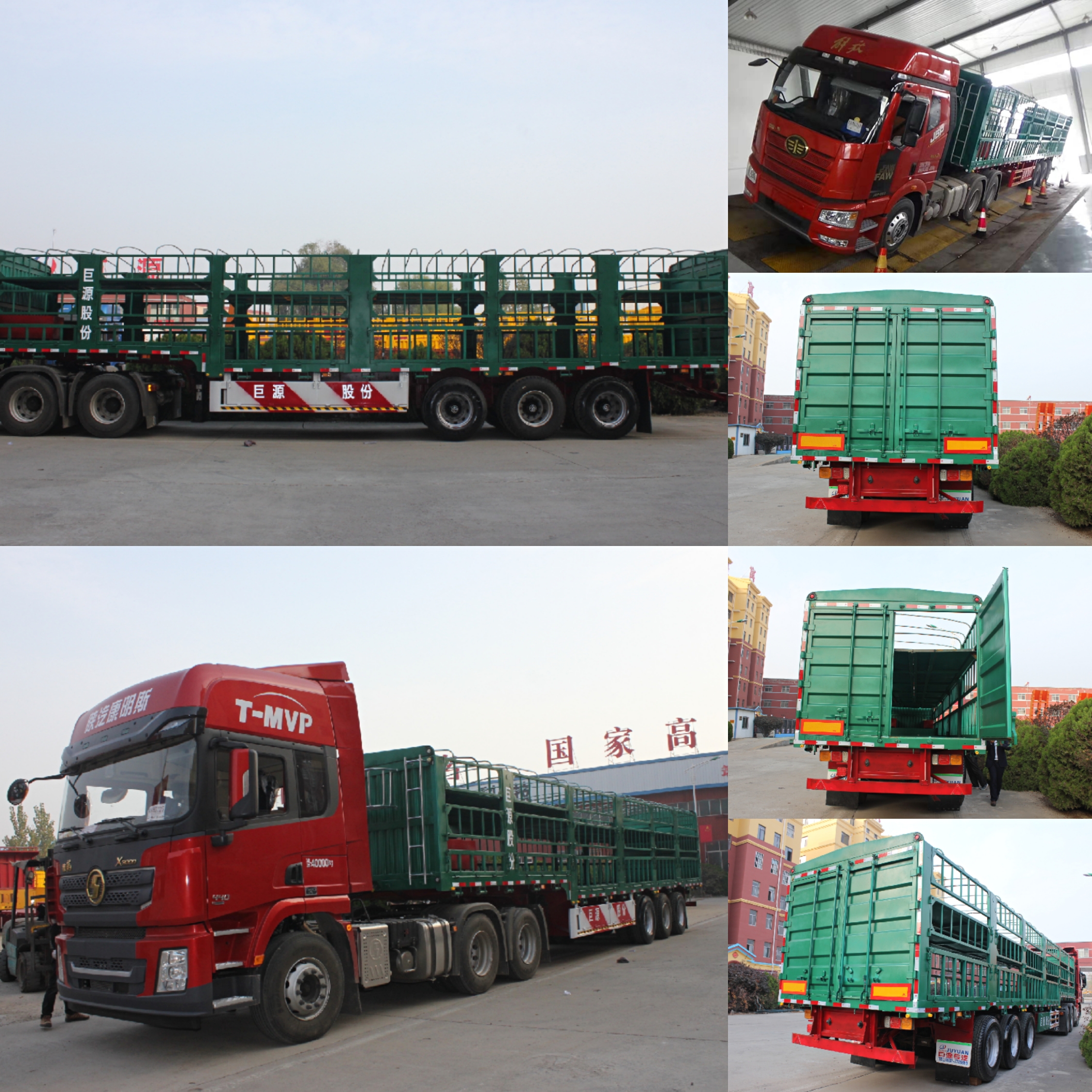 7-Way Electric System Semi-Trailer Perfect for Transporting Livestock and Bulk Cargo