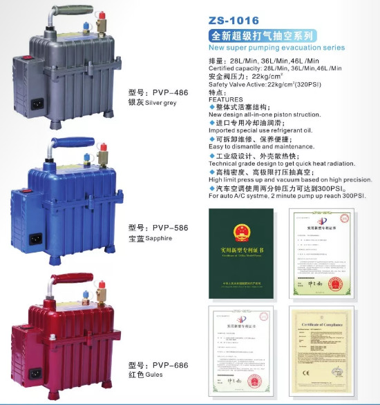 134A environmental protection Paper carton Gauge set with straight quick connector 2196 pipe pressure 600PSI-3000PSI