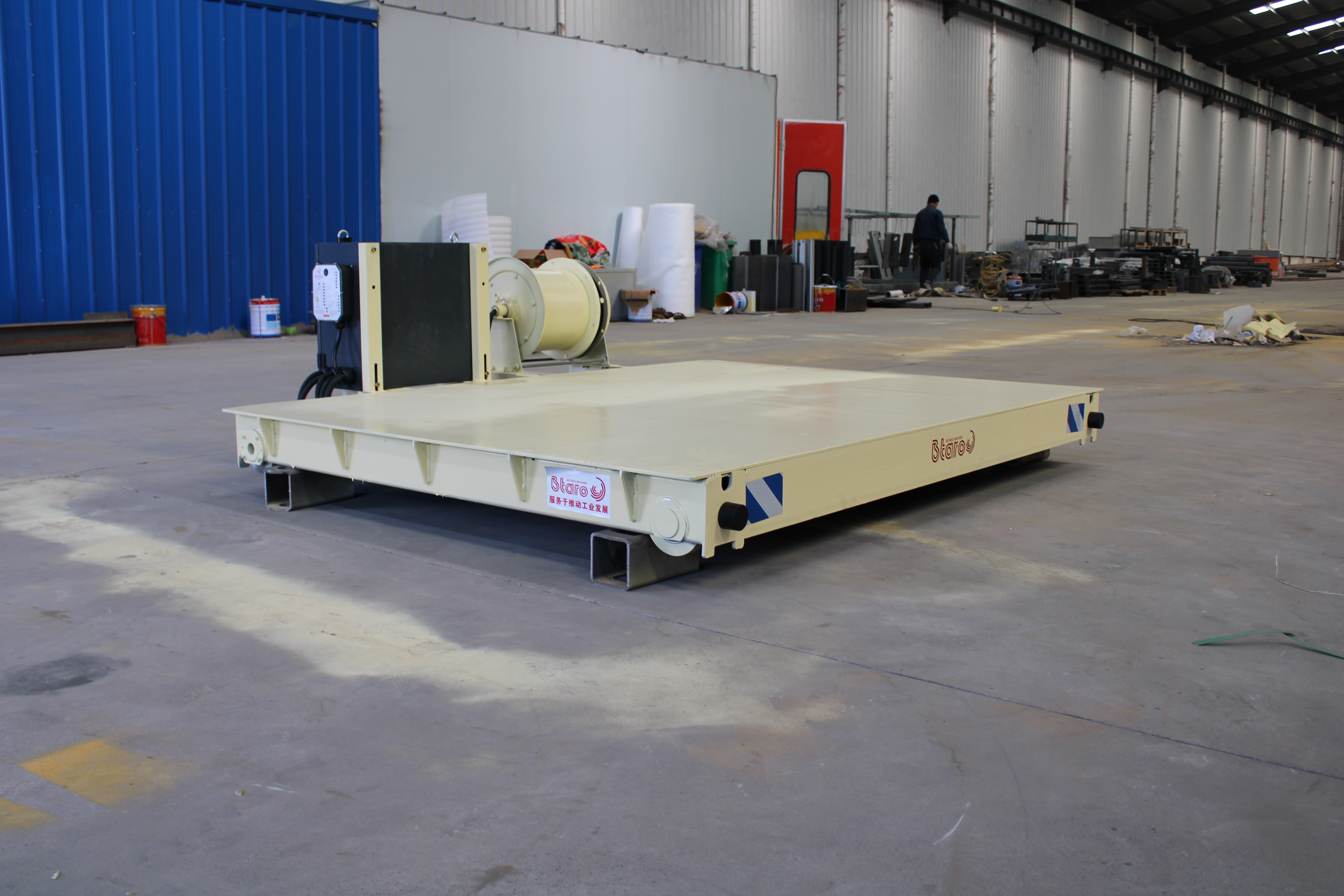 Large Mechanical Handling 25T Free Turn Trackless Transfer Cart For Moving Machine