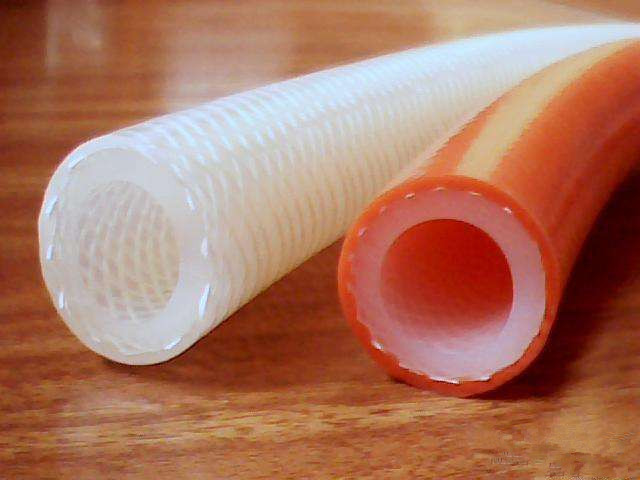 High Purity Fiber Braided Silicone Tubing No Smell Translucent Natural Color