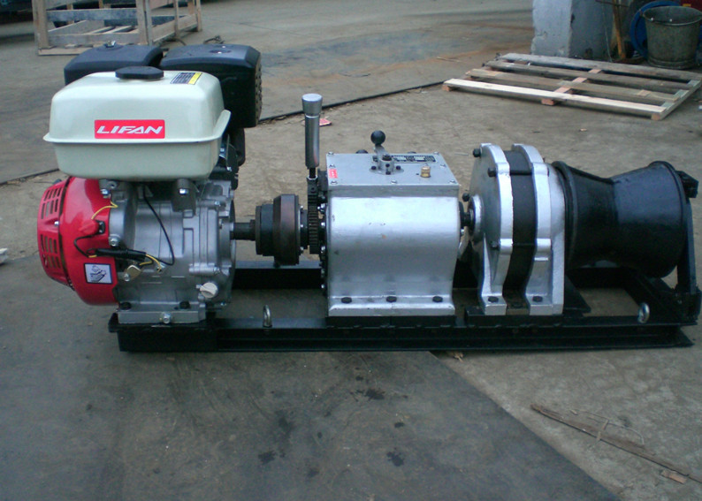 5 Ton Fast Line Speed Gasoline Engine Winch for Power Construction