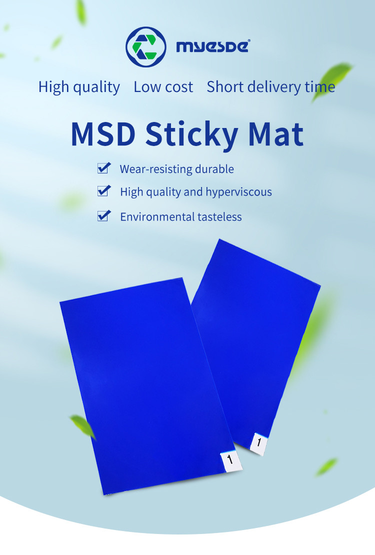 Electronic Factory Cleanroom Sticky Mat 30 To 40 Micron Cleanroom Adhesive Mats