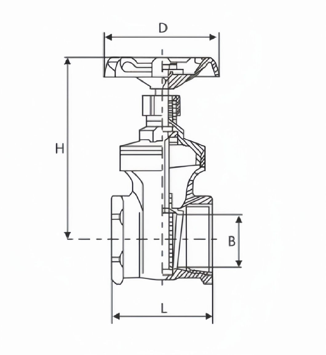 Water Investment Casting CF8/CF8m Bsp BSPT 200wog Industrial Gate Valve