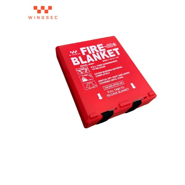 Quality 110x110cm Fiberglass Home Fire Blankets BSI Fire Suppression Blanket for sale