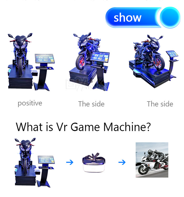 Theme Park VR Motorcycle Driving Simulator Electric Dynamic Platform