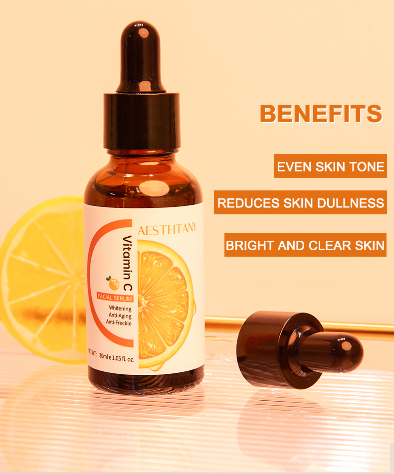 Face Care Serum Beauty Hot Sale Facial Vitamin C Brightening Serum With Vitamin E Hyaluronic Acid Serum for Face