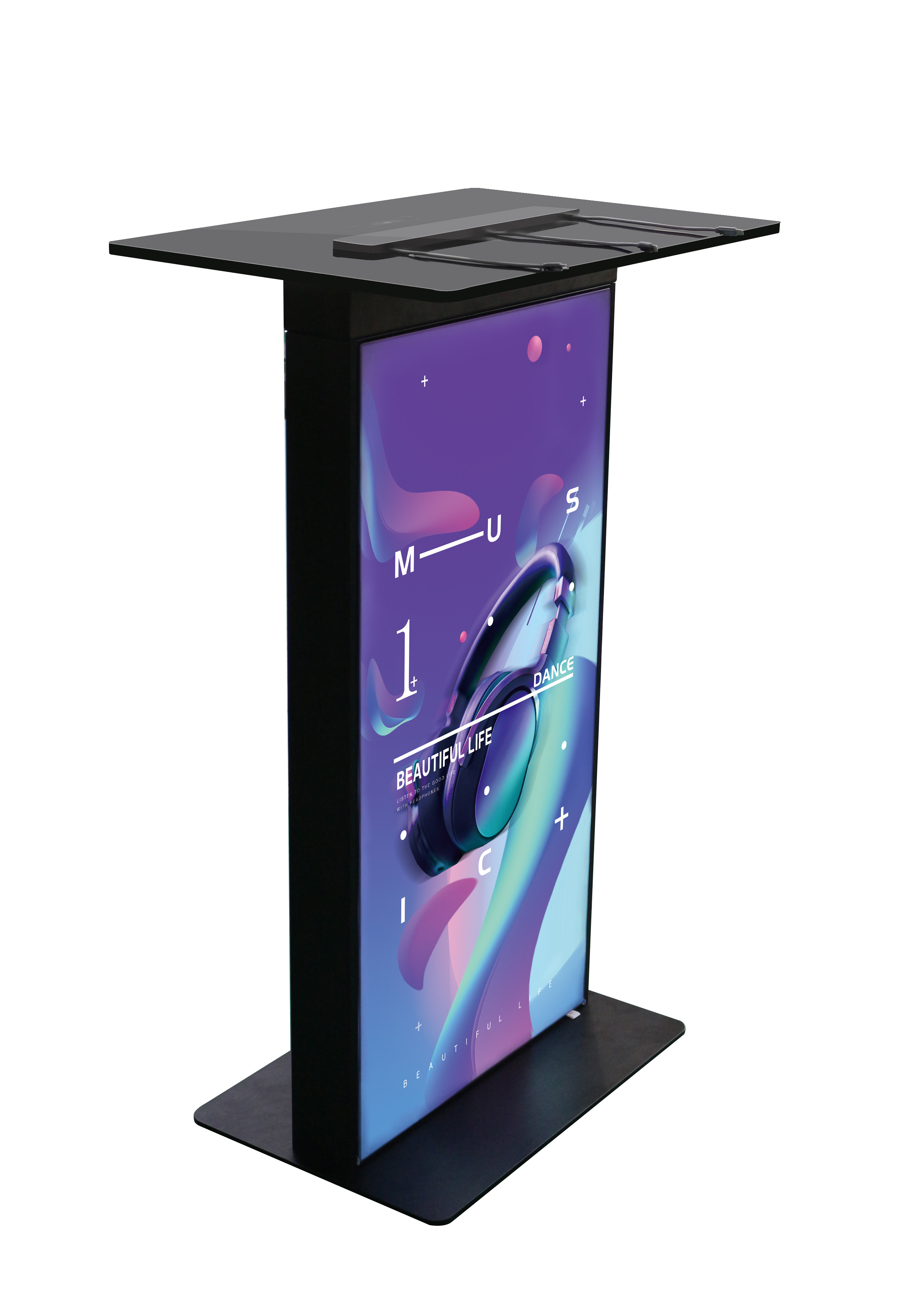 Aluminum Commercial Phone Charging Station With Advertising Displays / Public Cell Phone Charger