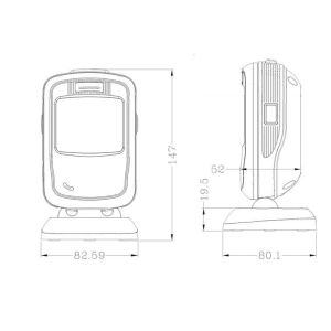 Hand Free Qr Code Reader Device Retail Store Wireless Qr Code Scanner