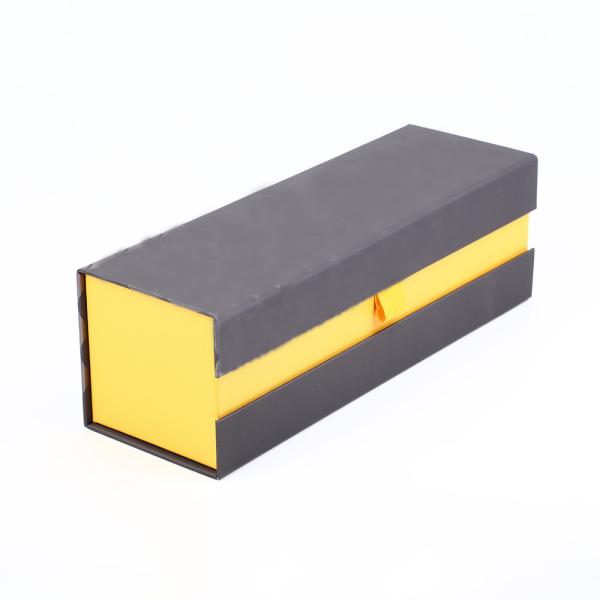 Magnets Flap Luxury Rigid Box Single Wine Glass Gift Beverage Bottle Spirit