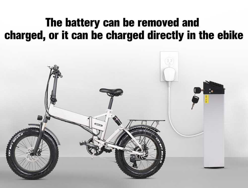 High Torque Folding Electric Fat Tire Bike 500W With 20 Inch LCD Display