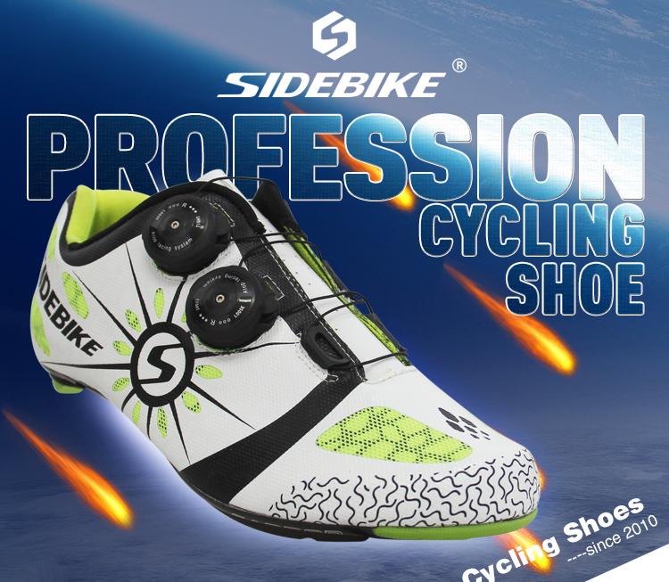 Light Weight Carbon Fiber Cycling Shoes , Tough Outsole Bike Bicycle Sneakers