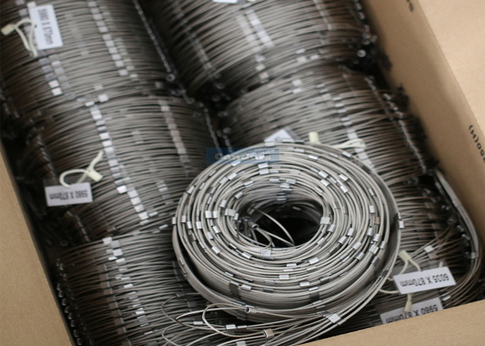 Anti Falling Ss316 Stainless Steel Wire Rope Mesh Net 3.0mm Ferruled Type
