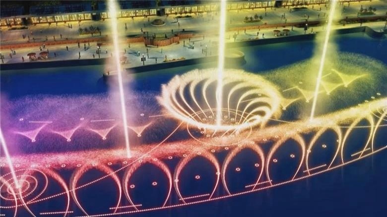 Full Color Large Floating Lake Fountain LED Lights