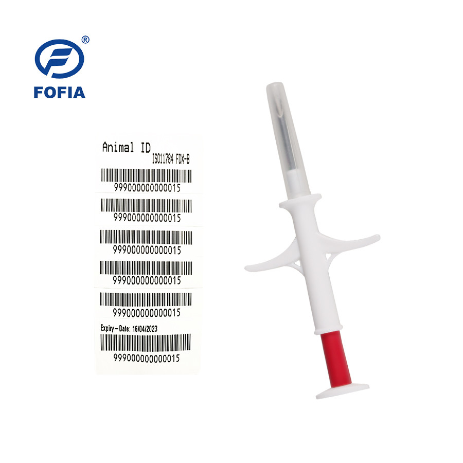 1.4x8mm 2.12x12mm Small Pet Tracking 134.2Khz Glass RFID Animal Tag Microchip With Syringe ID