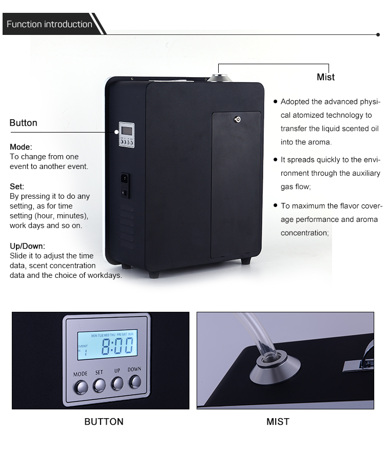 Commercial Air Scent Machine , Automatic Aerosol Dispenser With Remove Odor Function