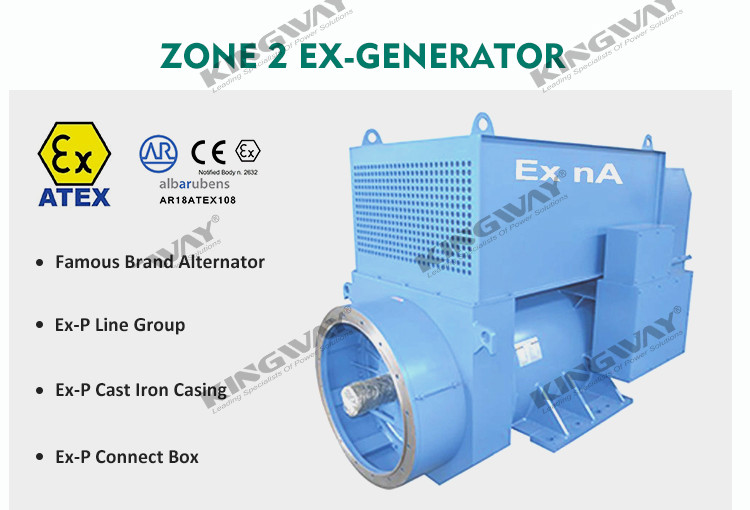 IEC standard Low Temperature Rise Explosion-Proof Motor Alternator Generator Flame proof Three-Phase 50KW 1500KW Ex Generator