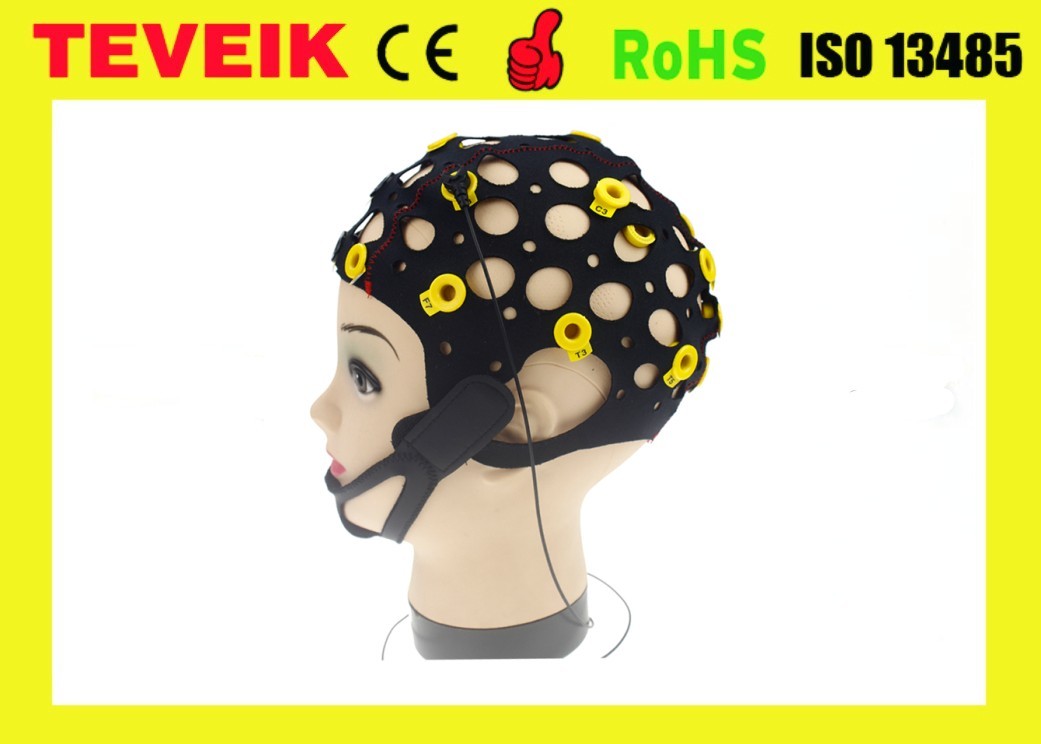 Black Tin Electrode EEG electrode cap, 20 leads separating EEG hat